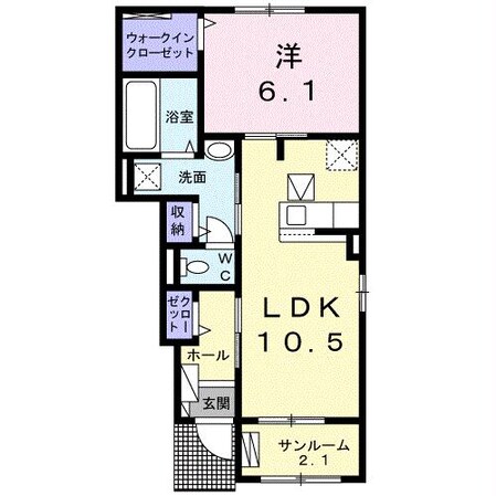 古国府駅 徒歩15分 1階の物件間取画像